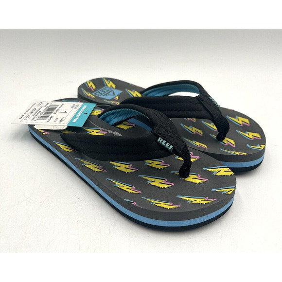 NEW Reef AHI BOLT UP Unisex Kids' Flip Flop Blue Multi US Size 13 No Box - Picture 1 of 9